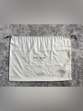 Kate Spade Satin Cream Drawstring Dust Bag XL